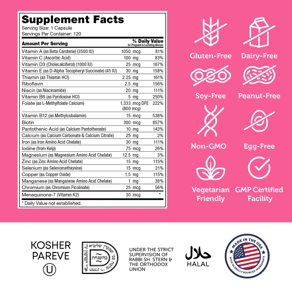 Zahler Total One Prenatal Vitamins - 120 Capsules - image 4