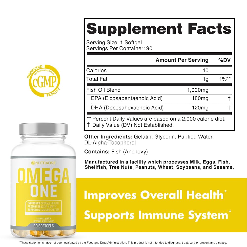 NutraOne OmegaOne Omega-3 Fish Oil Supplement - 90 Softgels - image 5