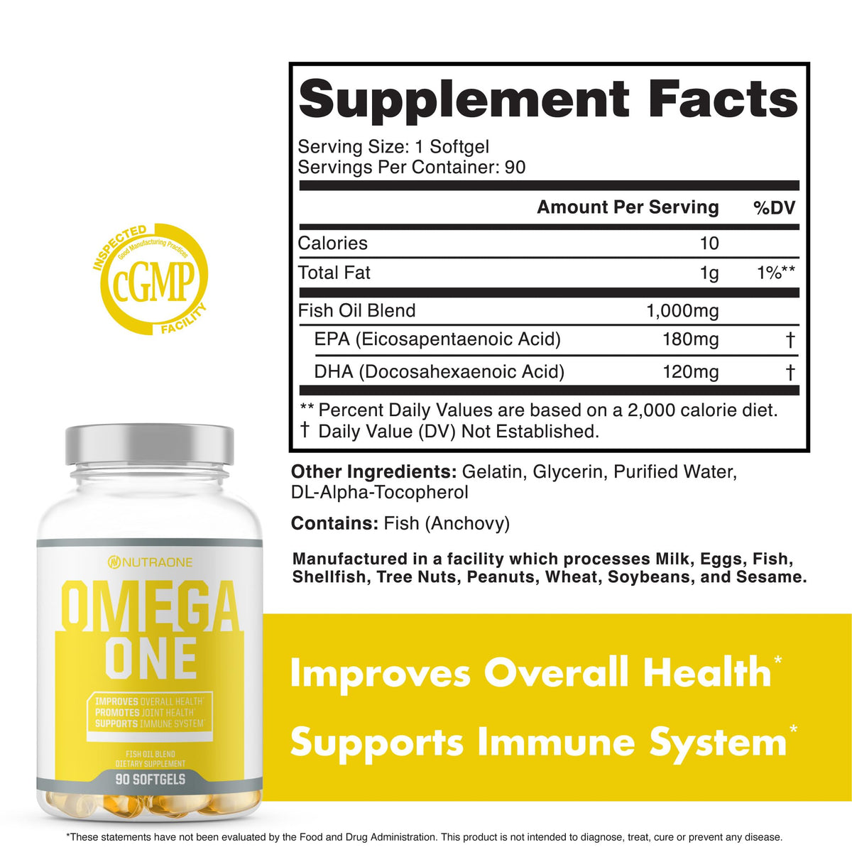 NutraOne OmegaOne Omega-3 Fish Oil Supplement - 90 Softgels - image 5
