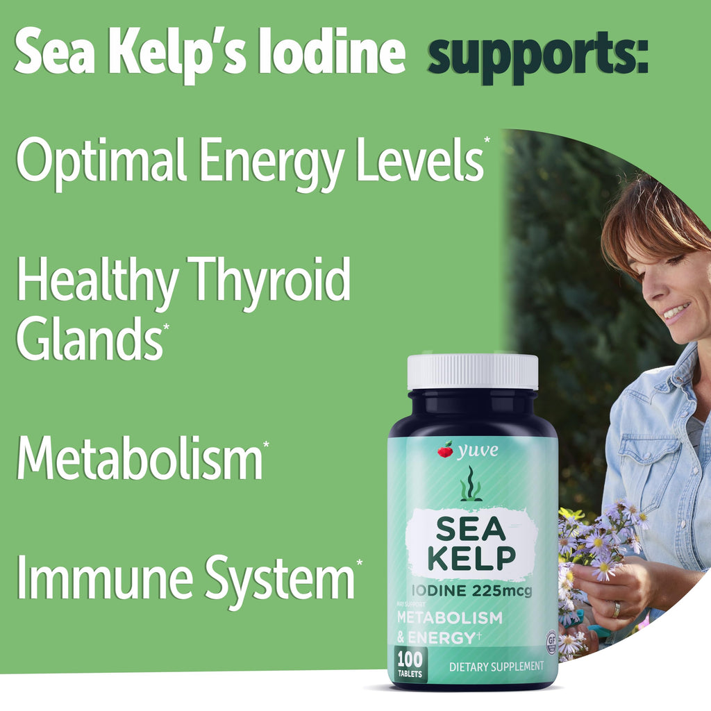 Yuve Thyroid Support Iodine 225mg - 100 Tablets - image 2