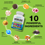 Deloma Health 10 in 1 Immune System Support Supplement - 60 Capsules - image 3