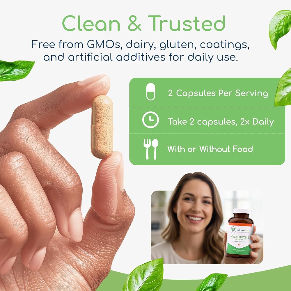 Return Healthy Microbiome Balance 350mg Monolaurin - 120 Capsules - image 7