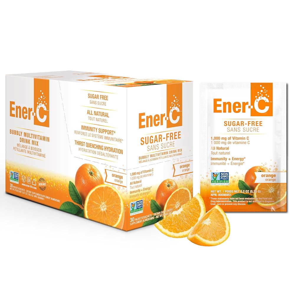 Ener-C Sugar Free Energy Orange Multivitamin Drink Mix Vitamin C