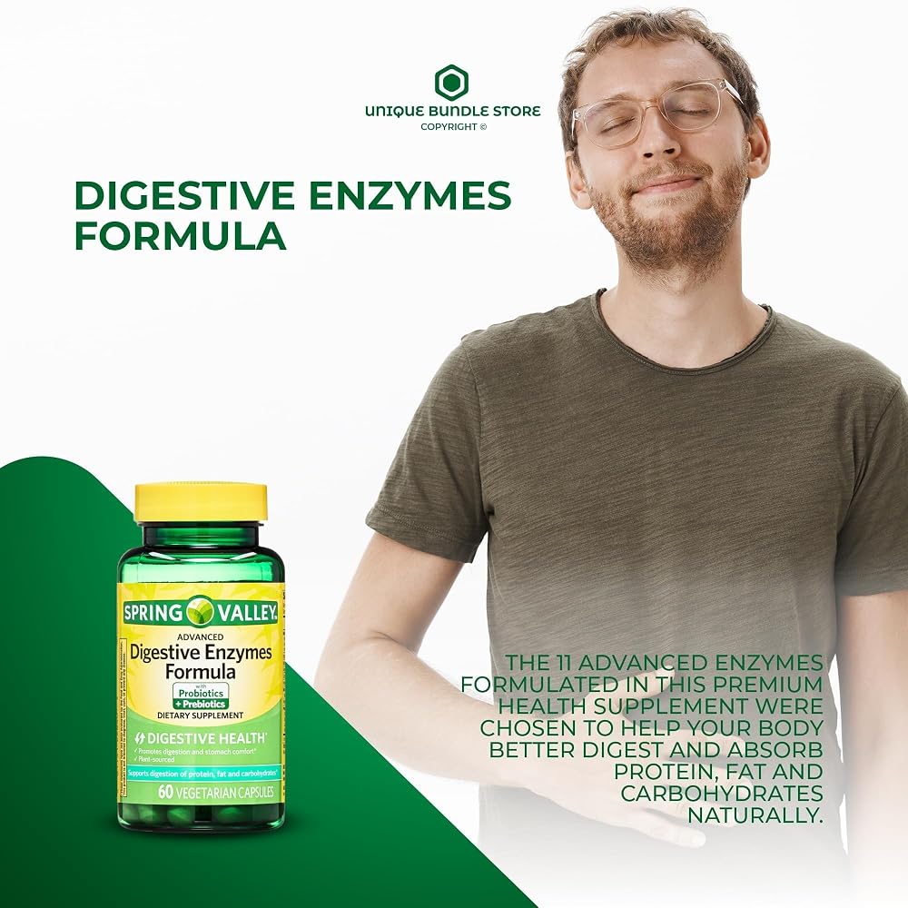 Unique Bundle Digestive Enzymes with Probiotics & Prebiotics - 120 Capsules - image 2