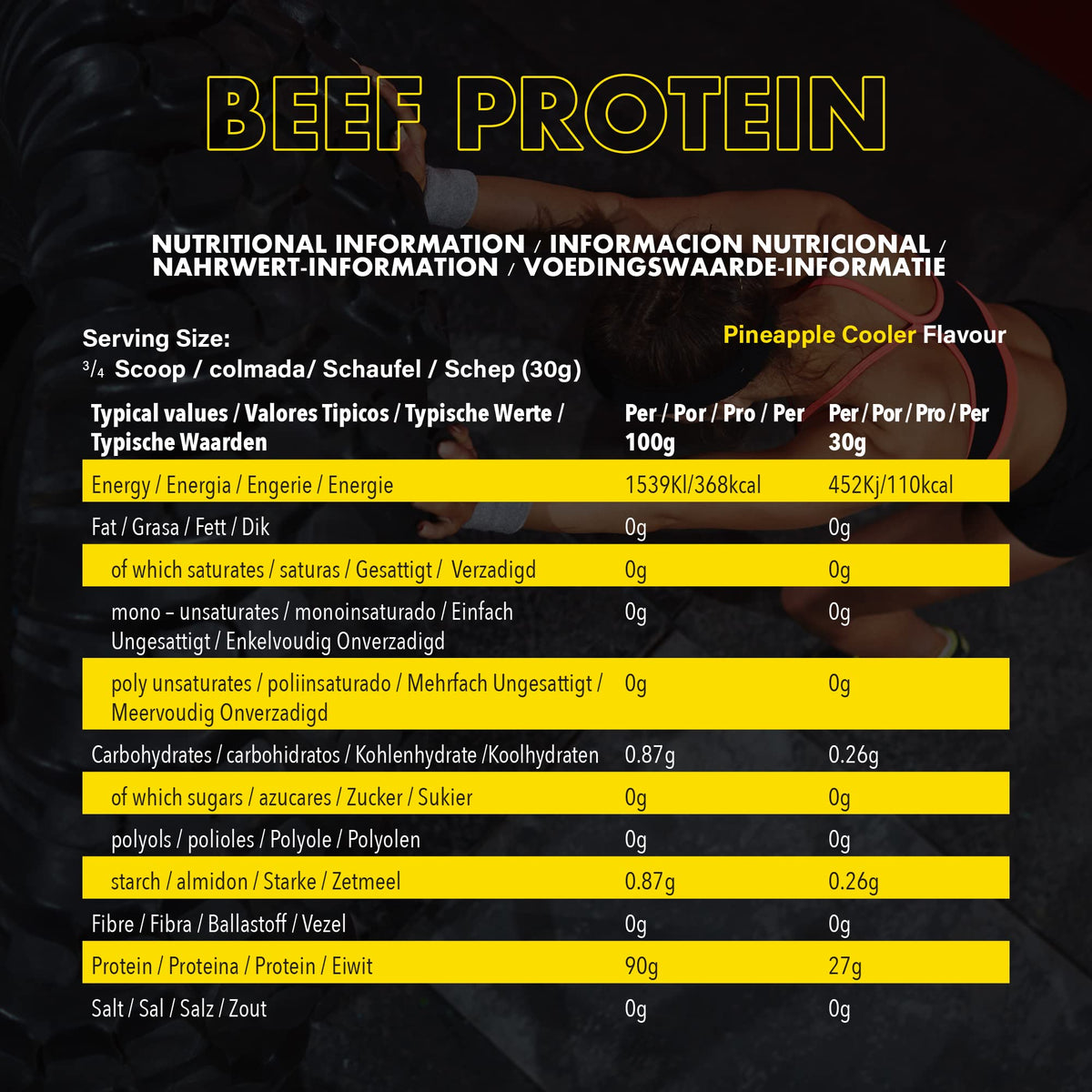 NXT Nutrition Beef Protein Isolate Pineapple - 1.8kg - image 4