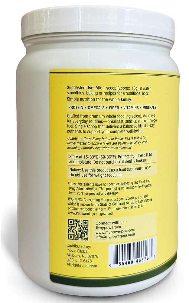 POWER PEA Plant Based Vegan Protein Powder - 12.96 oz - image 2