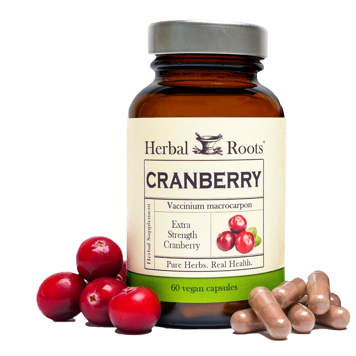 Herbal Roots Maximum Strength Cranberry Pills for Urinary Tract Health