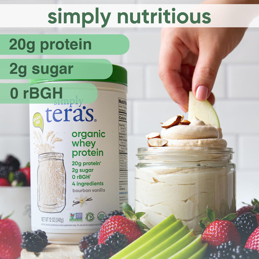 Simply Tera's Organic Whey Protein Powder Bourbon Vanilla - 12 Oz - image 3