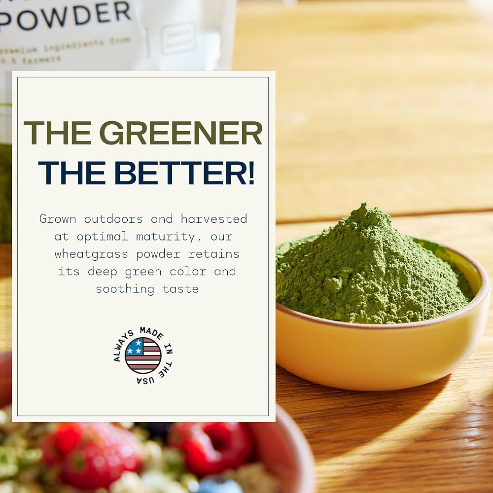 Stateside Growers Organic Wheatgrass Powder - 100% Whole-Leaf Powder
