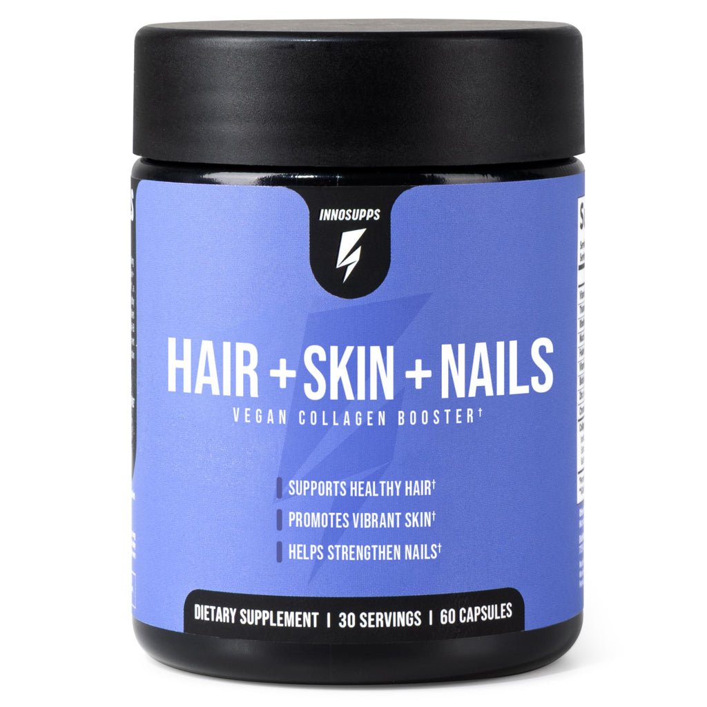 InnoSupps Hair + Skin + Nails Supplement Vegan Collagen - 60 Capsules