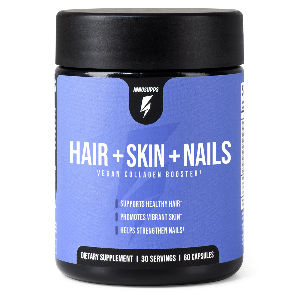 InnoSupps Hair + Skin + Nails Supplement Vegan Collagen - 60 Capsules