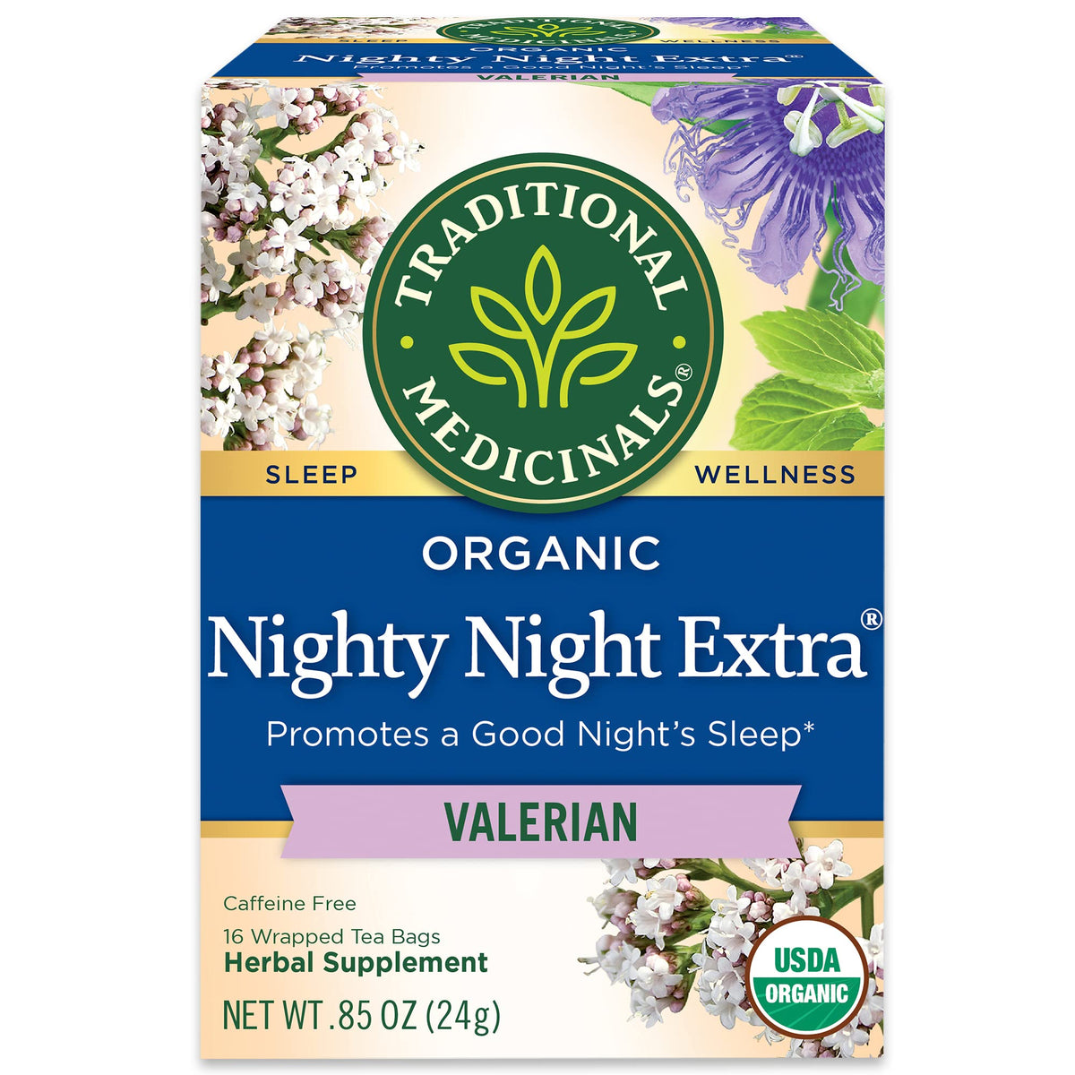Traditional Medicinals Organic Nighty Night Extra Valerian Herbal Tea - image 2