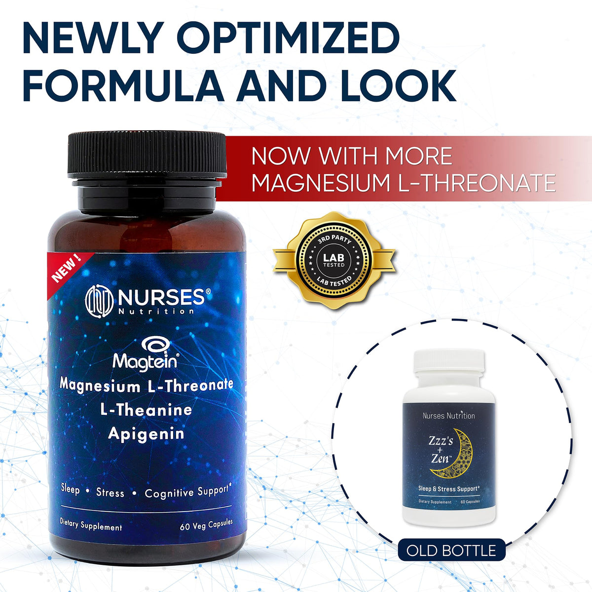 Nurses Nutrition Magnesium L-Threonate Sleep Supplement - 60 Capsules - image 2