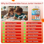 Therefore Max Focus Junior Omega-3 DHA Gummies for Kids - 60 Gummies - image 8