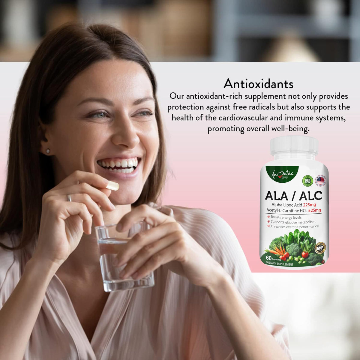 AAMATEC LIFE ALA/ALC High Potency Antioxidant Support - 60 Capsules - image 5