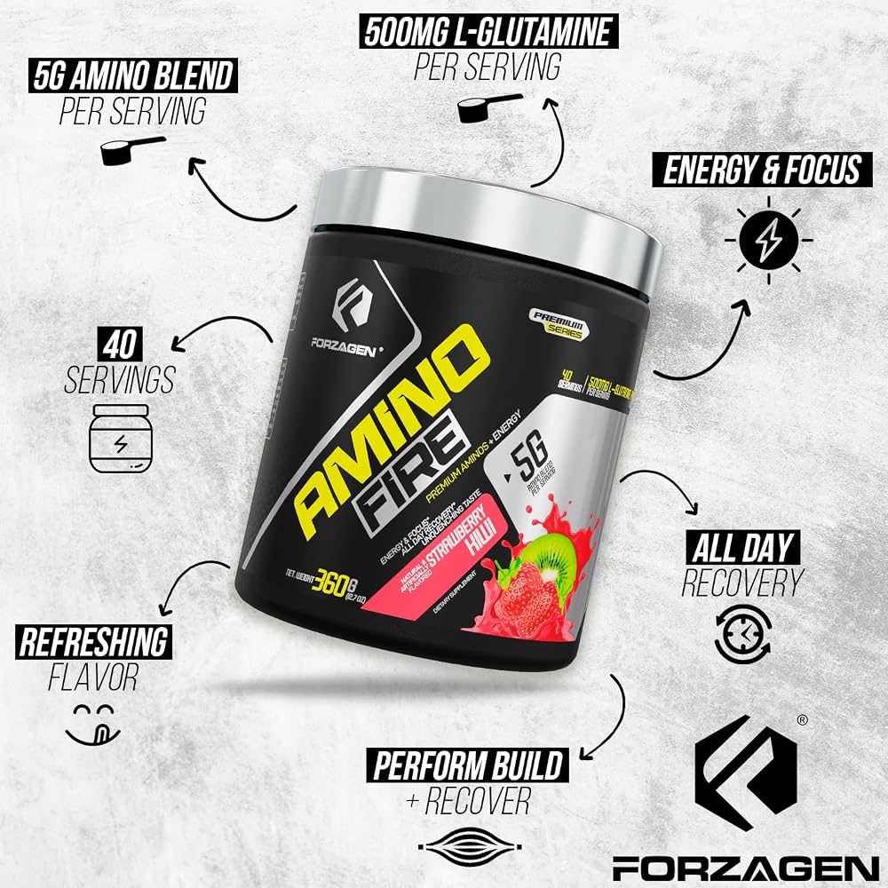 Forzagen Amino Fire BCAA Energy Powder Pre-Workout - 40 Servings - image 6