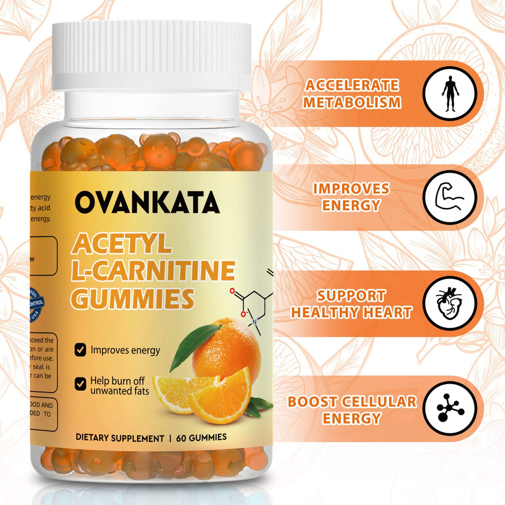 Ovankata Acetyl L-Carnitine Gummies 1500mg - 60 Count - image 2