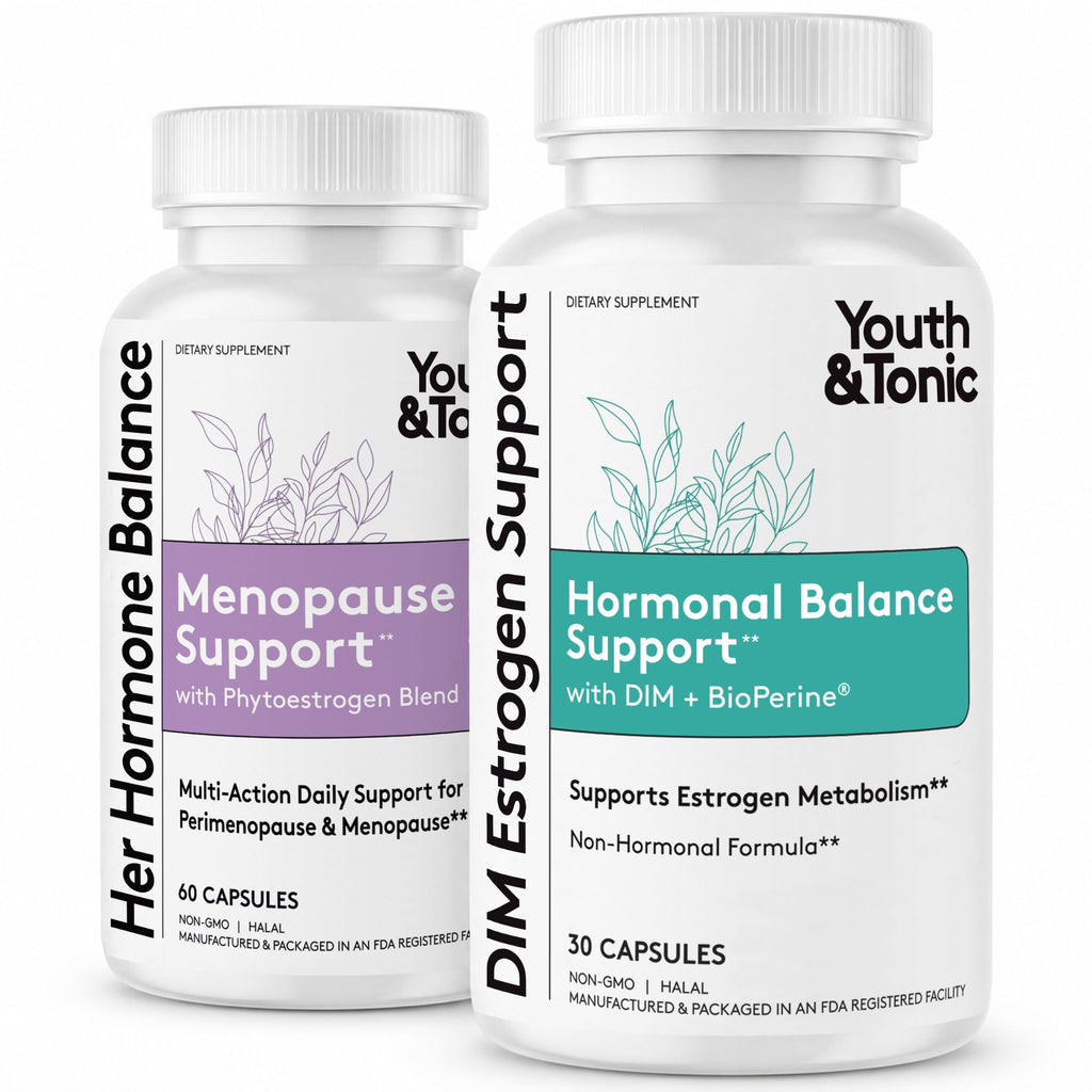 Youth & Tonic Perimenopause Hormone Balance Supplement - 90 Capsules