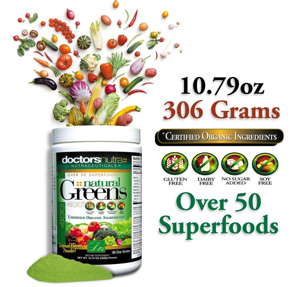 Doctors Nutra Natural Greens Powder Super Food Mix - 306g - image 2