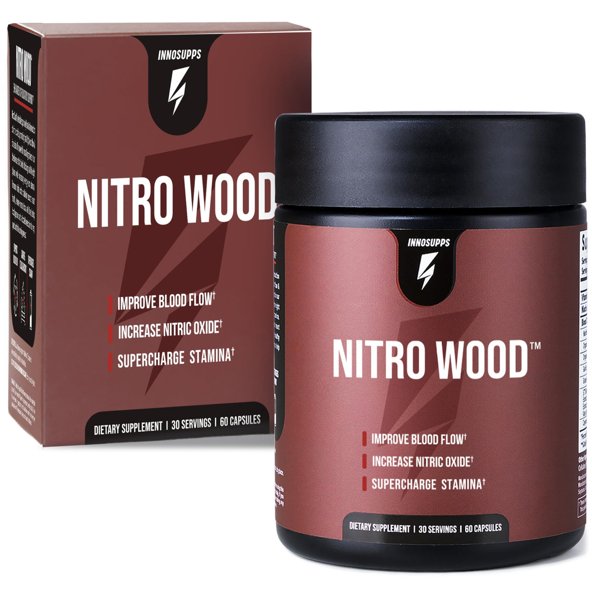 InnoSupps Nitro Wood - Nitric Oxide Booster for Men - Supports Blood