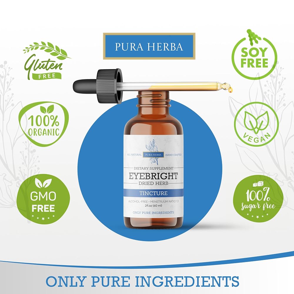 Pura Herba Eyebright Herb Extract Oral Drops - 2 Fl Oz - image 3
