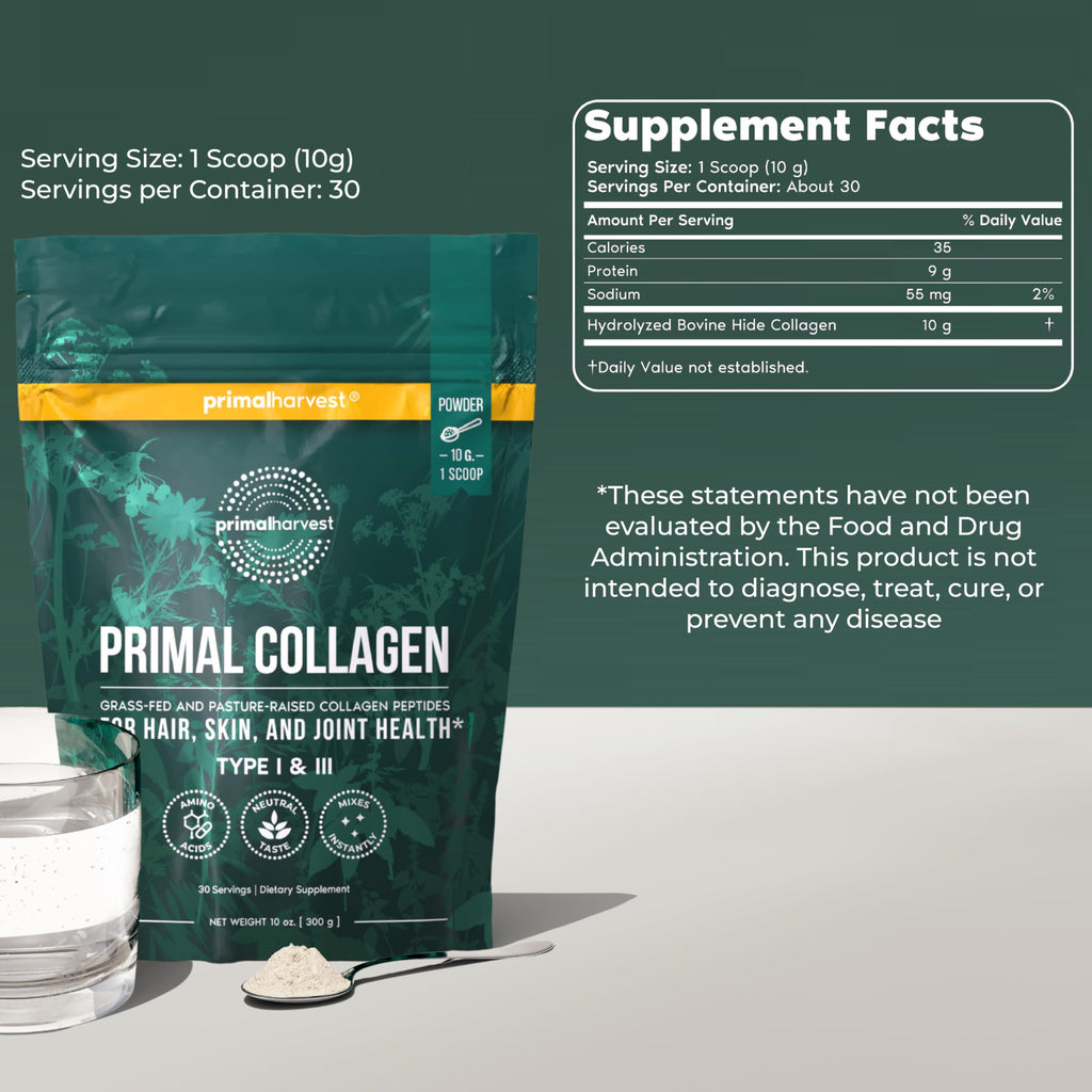 Primal Harvest Collagen Powder for Women or Men Primal Collagen