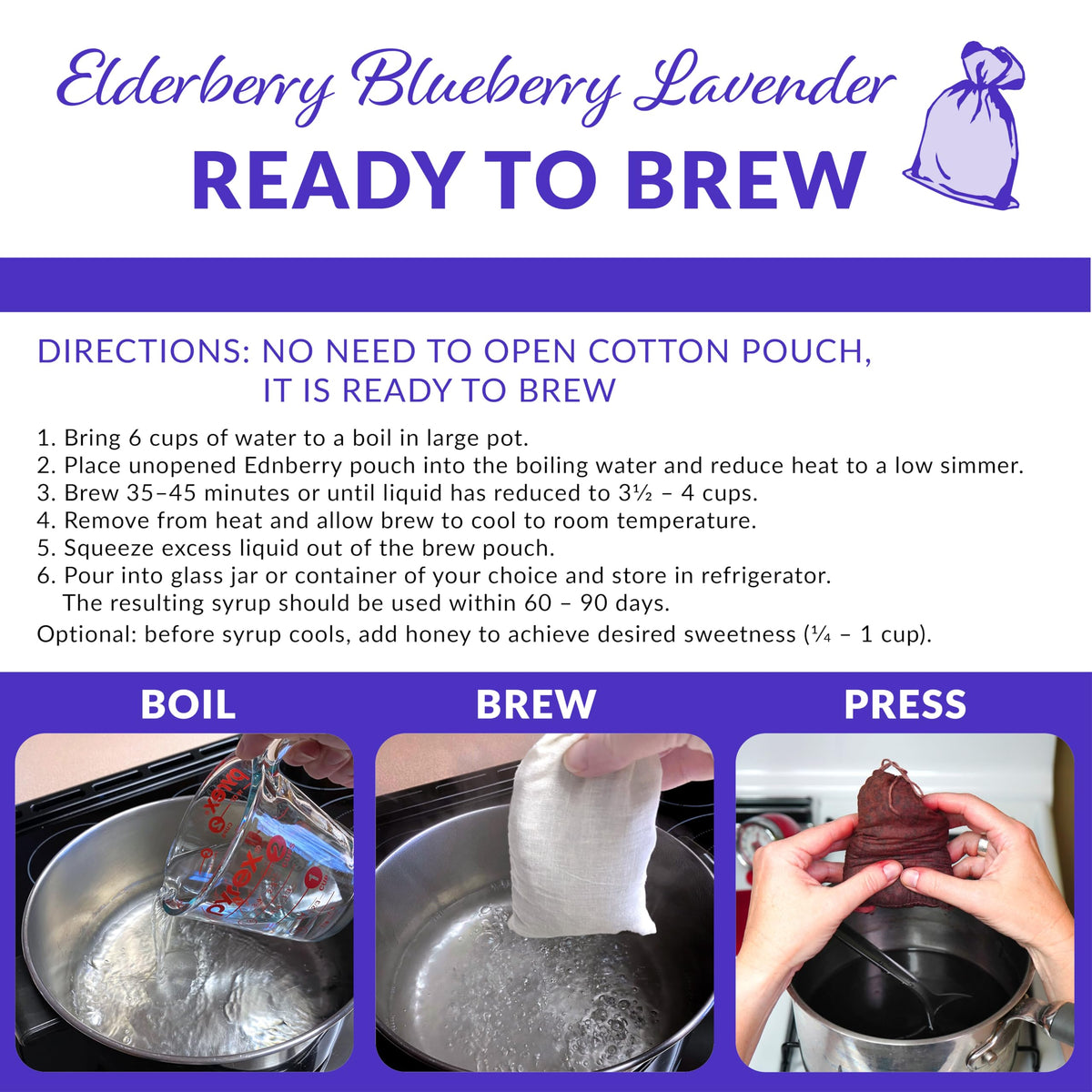 Ednberry Blueberry Lavender Elderberry Syrup Kit - 32 fl oz - image 6