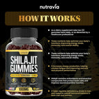 Nutravia Shilajit Gummies with Sea Moss & Ashwagandha - 60 Gummies - image 4