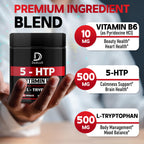 DEDICAD 5-HTP Supplement 1010mg with Vitamin B6 - 60 Capsules - image 3