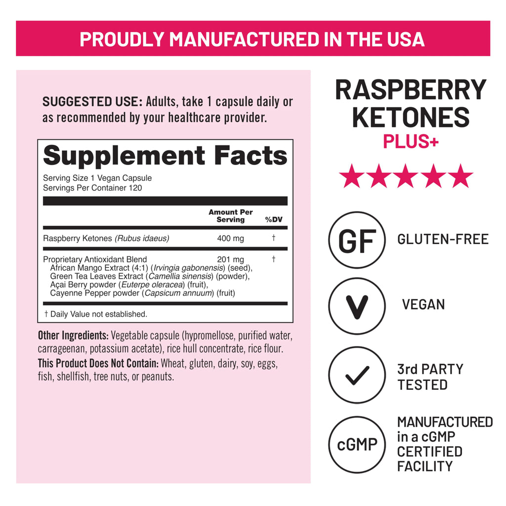 NatureWise Raspberry Ketones Plus with Green Tea Extract - 120 Capsules - image 5