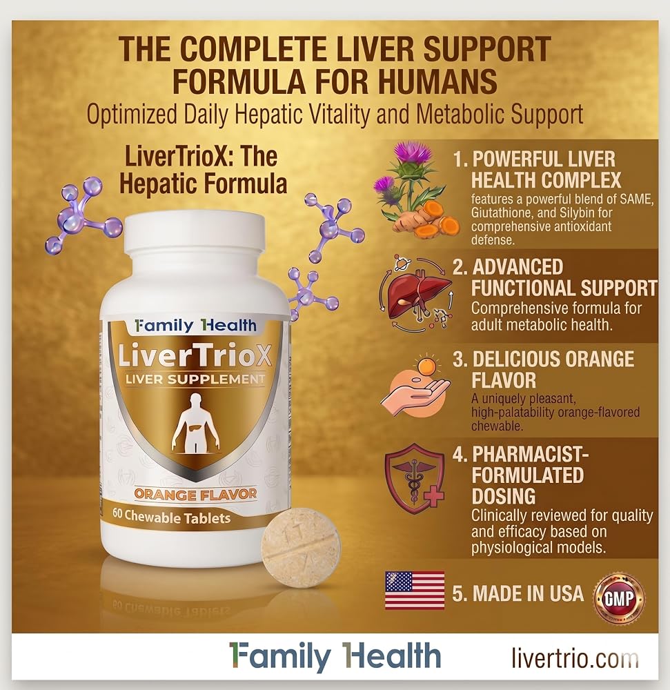 LiverTrio+ LiverTrioX Liver Supplement with SAMe & Glutathione - 60 Tablets - image 5
