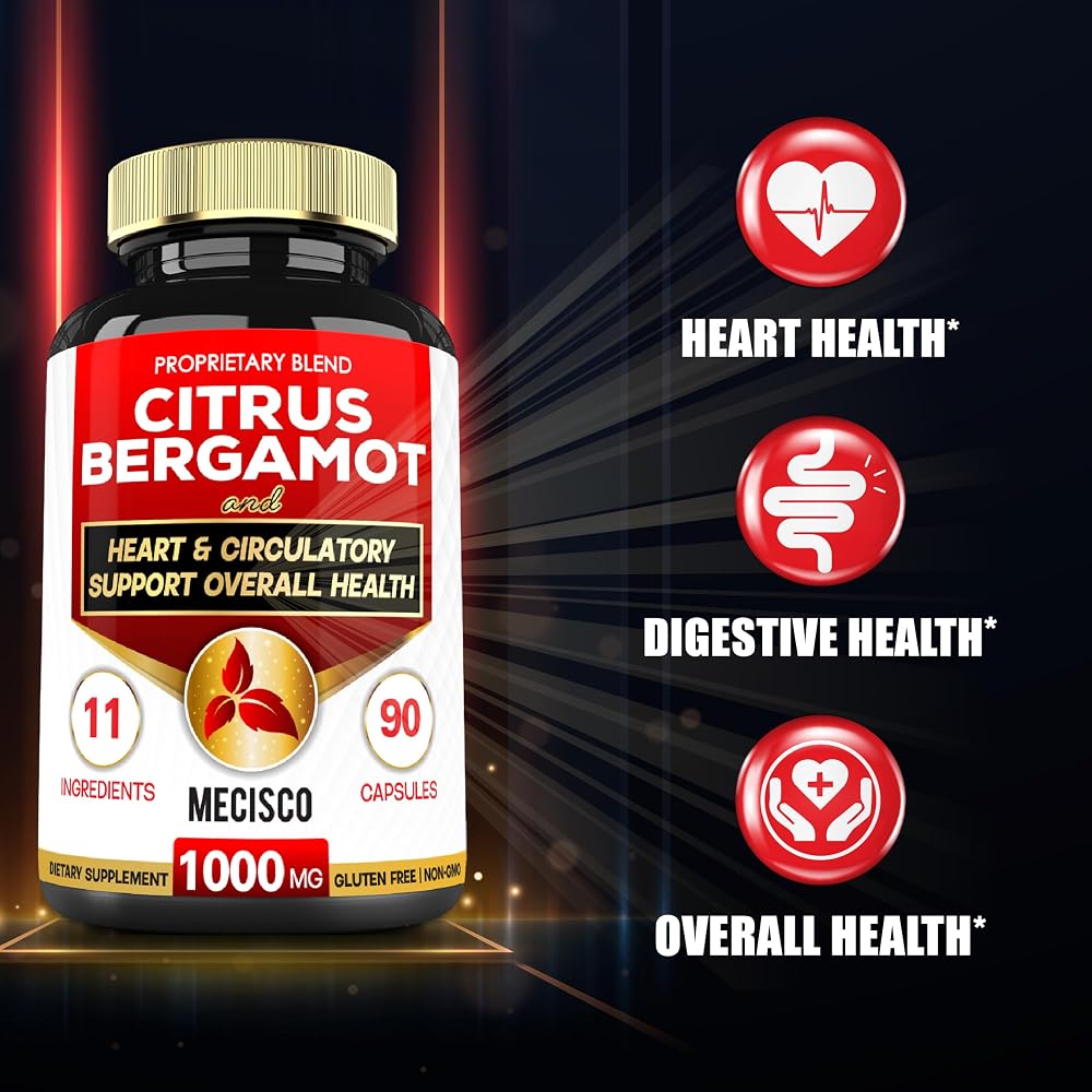 Mecisco Citrus Bergamot 1000mg Heart Health Support - 90 Capsules - image 3