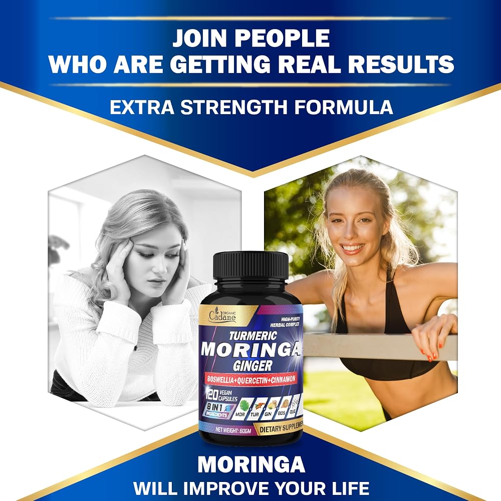 Organic Cadane Moringa Capsules with Turmeric & Boswellia - image 6