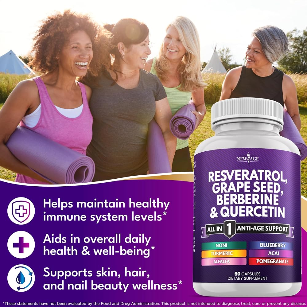 NEW AGE Resveratrol Polyphenol Supplement - 120 Capsules - image 4