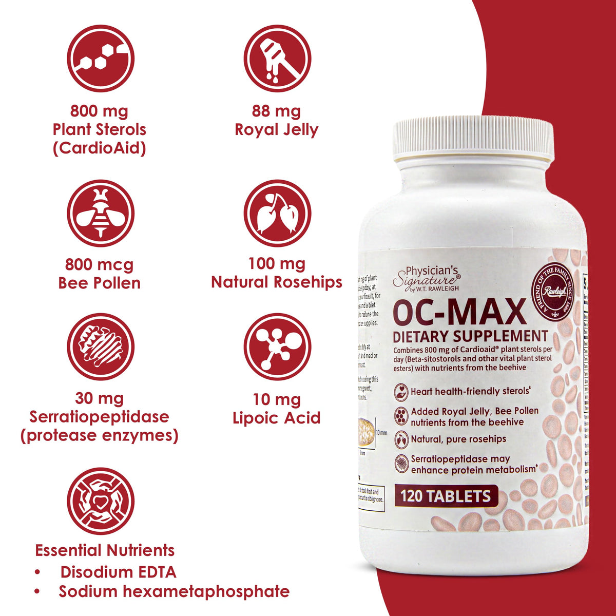 Rawleigh OC-MAX Heart Health Formula - 120 Caplets - image 2