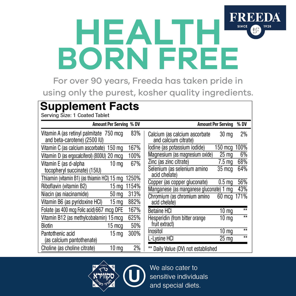 Freeda Senior Multivitamin for Men & Women 60+ - 100 Tablets - image 3