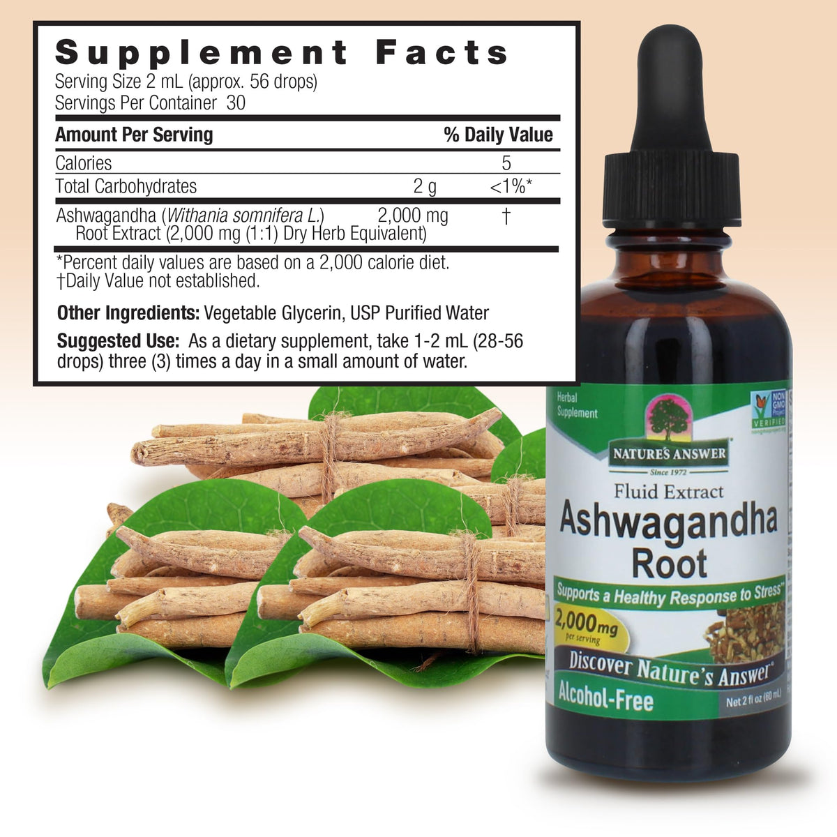 Nature's Answer Ashwagandha Root Liquid Extract - 2 Fl Oz (Pack of 3) - image 3