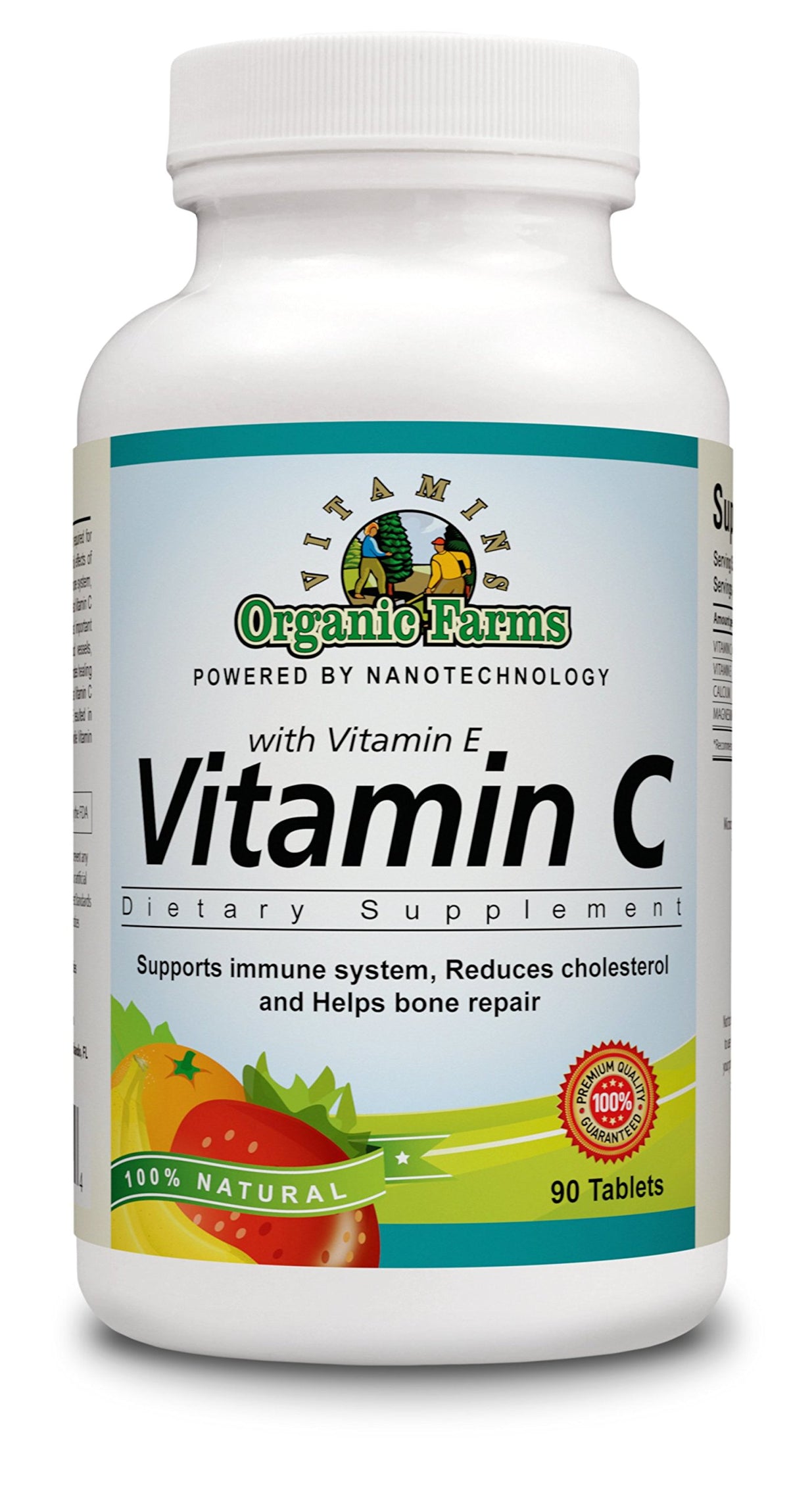 Organic Farms Vitamins Vitamin C with Vitamin E - 90 Tablets