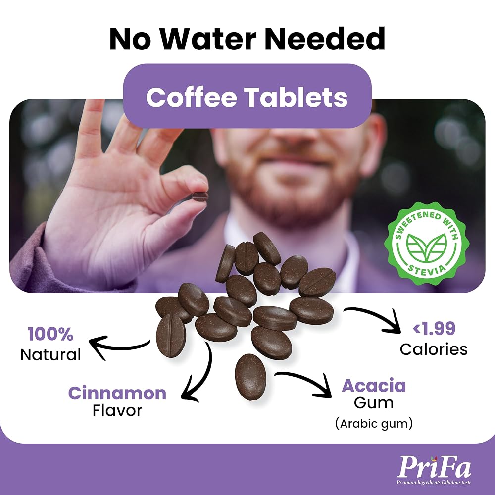Prifa Cinnamon Coffee Tablets with Stevia - 25 Tablets - image 3