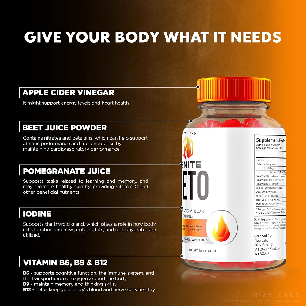 rize labs Ignite Keto ACV Gummies for Weight Loss - 60 Gummies - image 5
