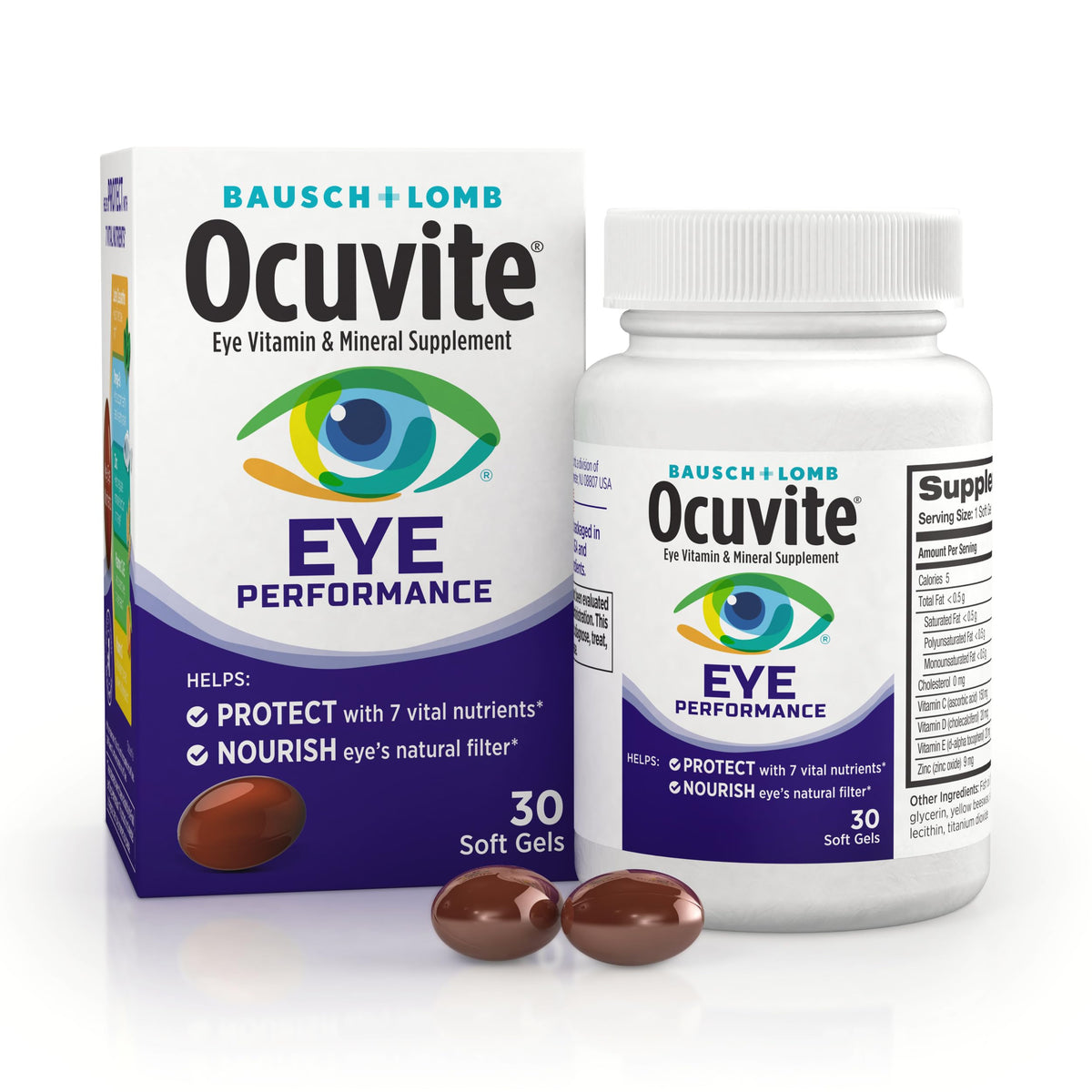 Ocuvite Eye Performance Vitamin & Mineral Supplement - 30 Softgels