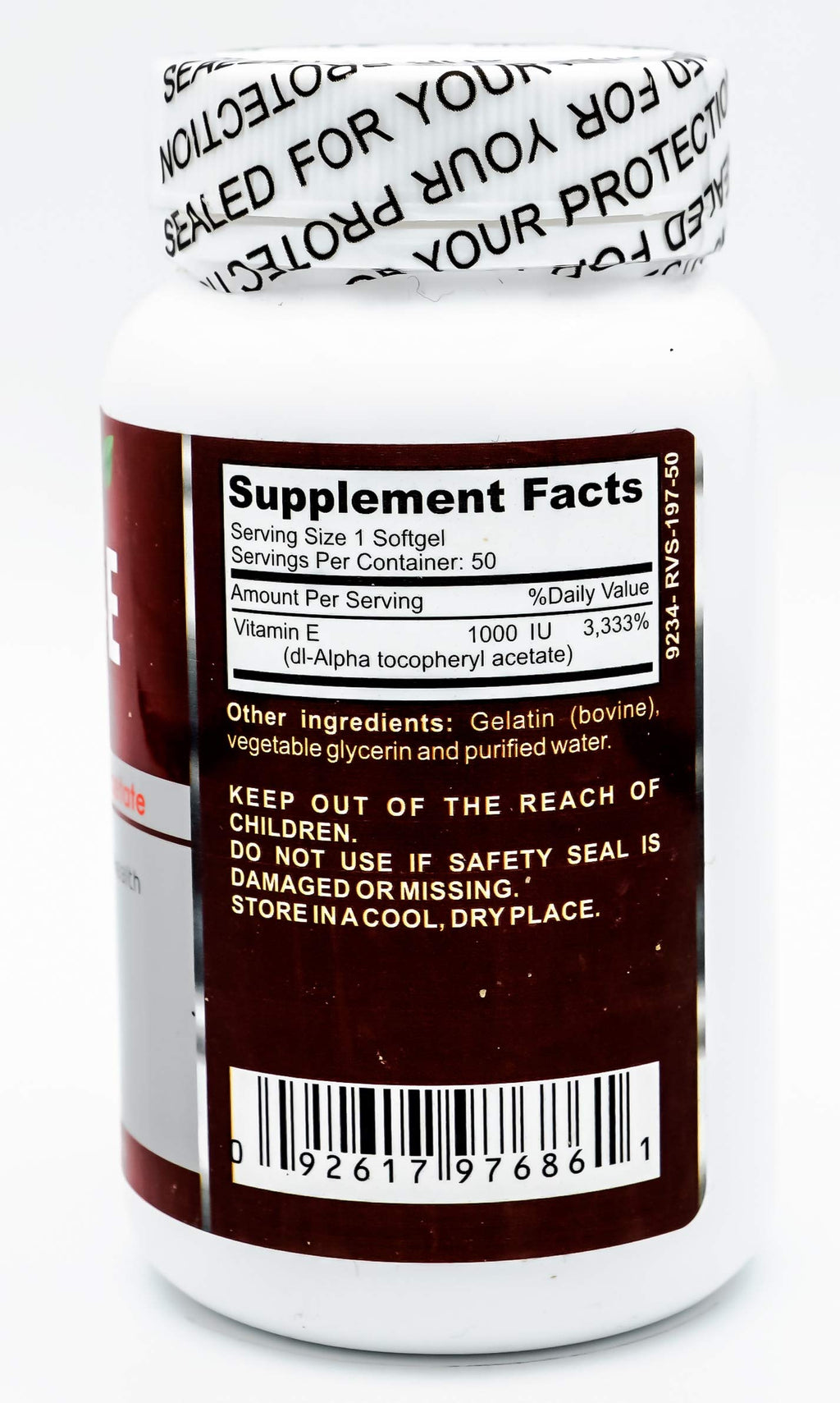 Tarsal Naturals Vitamin E 1000 IU - 50 Softgels - image 2