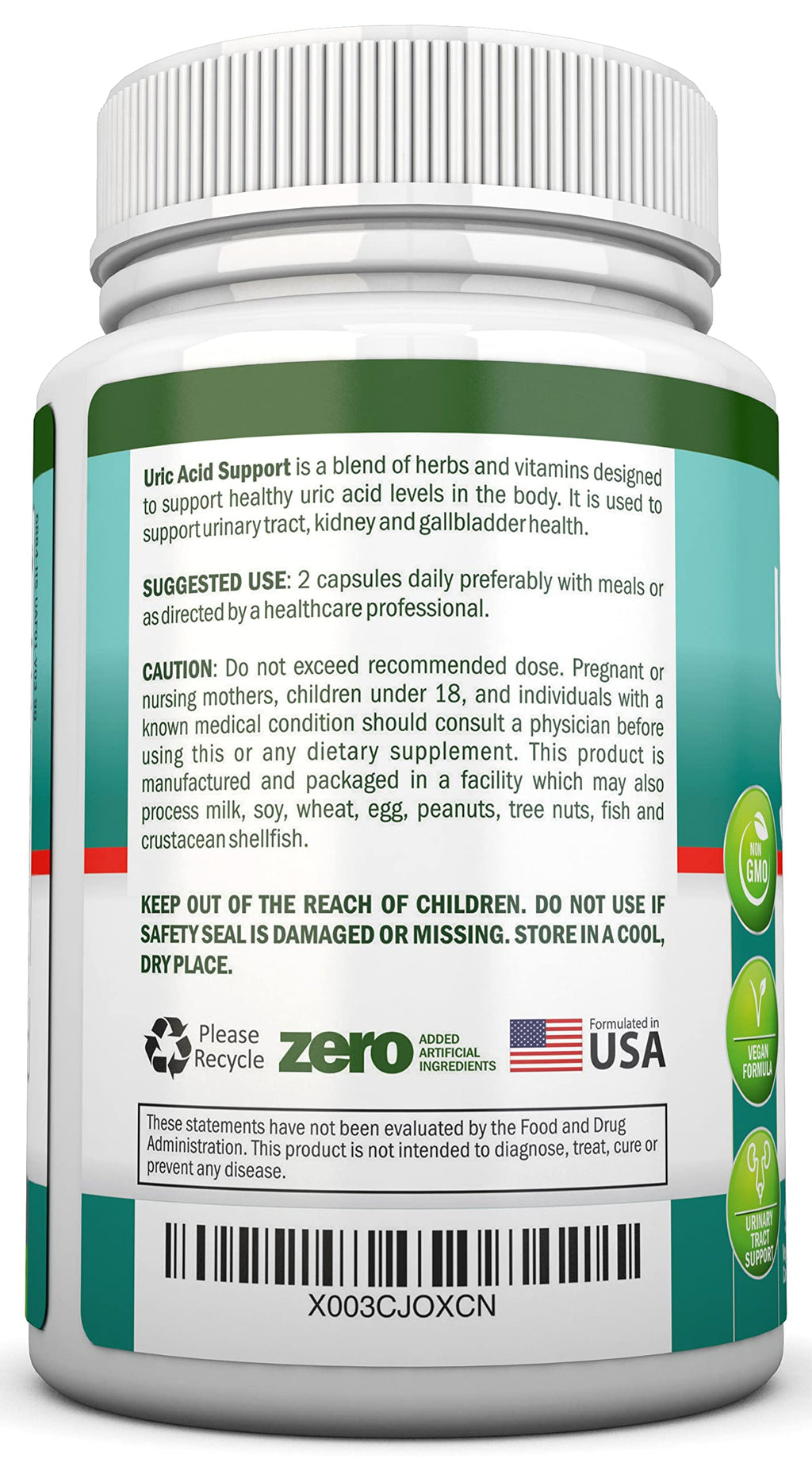 NutriONN Uric Acid Flush Herbal Supplement - 90 Capsules - image 7