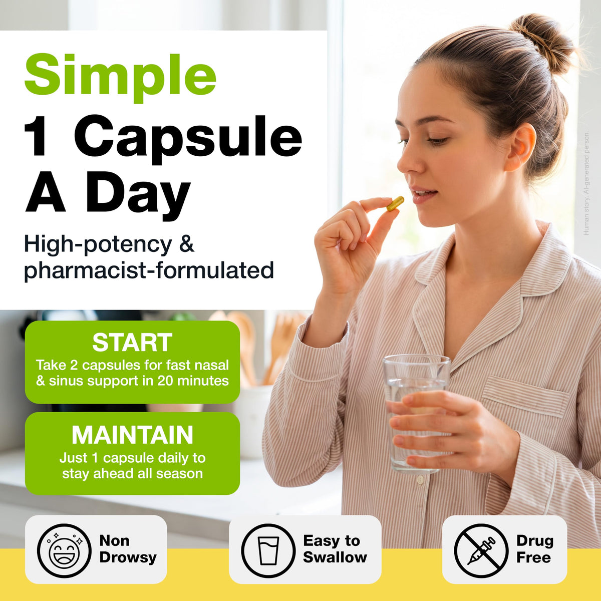Hybrid Sinus & Nasal Support Herbal Supplement - 30 Vegetarian Capsules - image 6