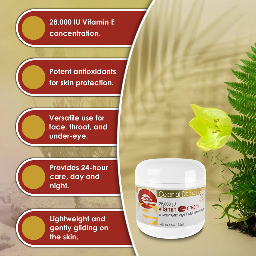 Colonial Dames Vitamin E Moisturizing Cream 28,000 IU - 4 oz - image 8