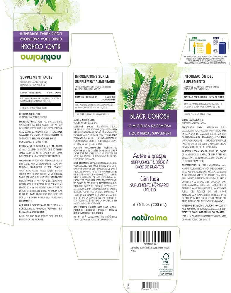 Naturalma Black Cohosh Liquid Extract - 6.76 fl oz - image 2