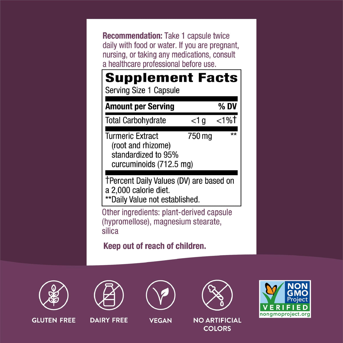 Nature's Way Turmeric Max Potency Extract Joint Support - 120 Vegan Capsules - image 2