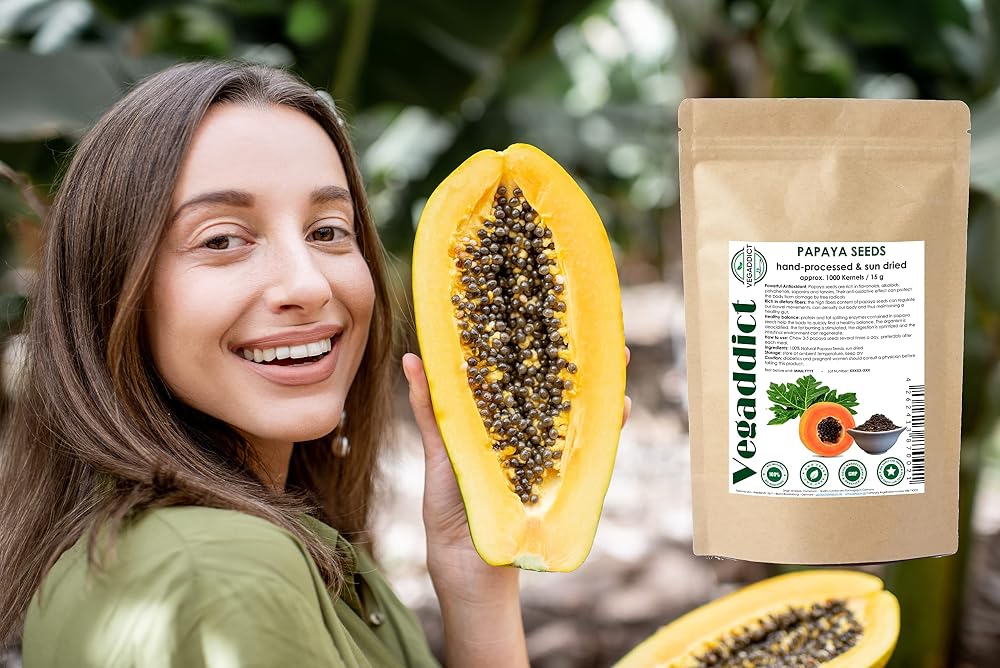 Vegaddict 100% Natural Sun Dried Papaya Seeds - Approx 1000 Seeds - image 3