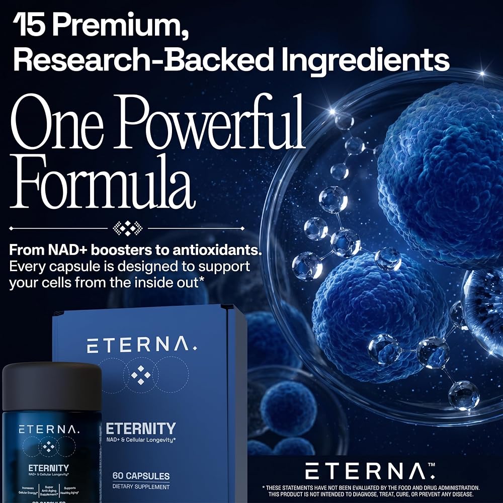 Eterna Eternity NAD+ Resveratrol Supplement - 60 Capsules - image 3