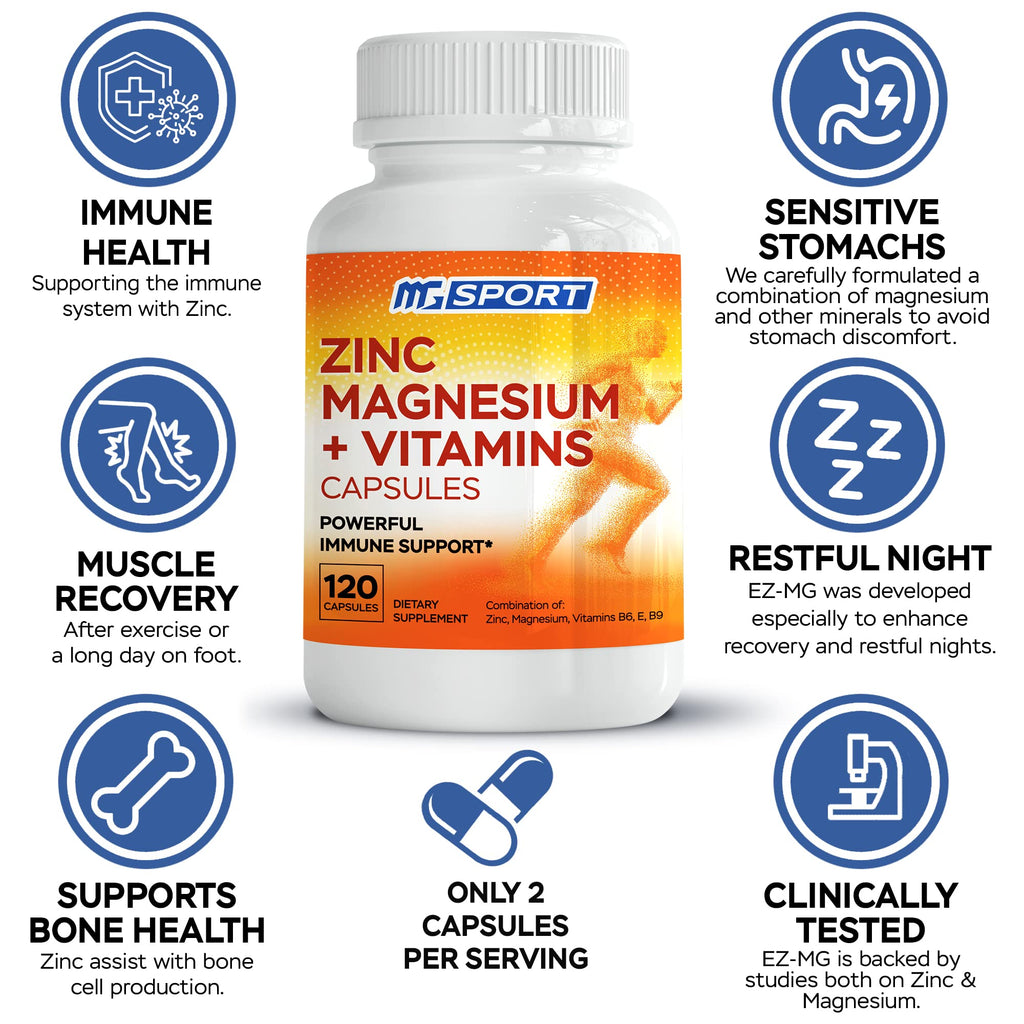 MgSport ZMA Supplement - 120 Capsules - image 2